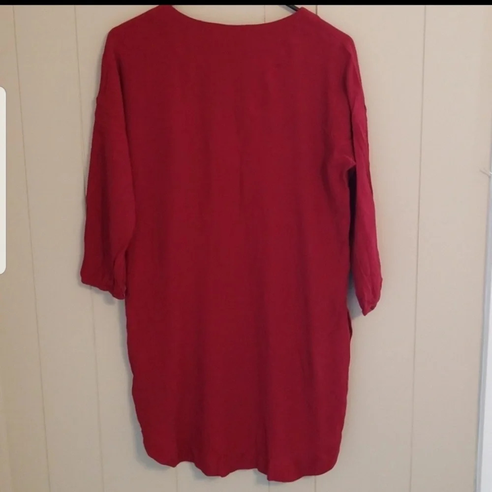 Madewell Du Jour Red Tunic Dress - Picture 6 of 7